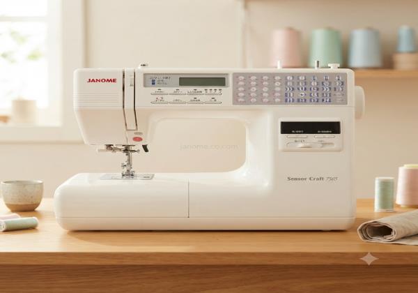 چرخ خیاطی و گلدوزی ژانومه استوک ژاپن مدل 7505 